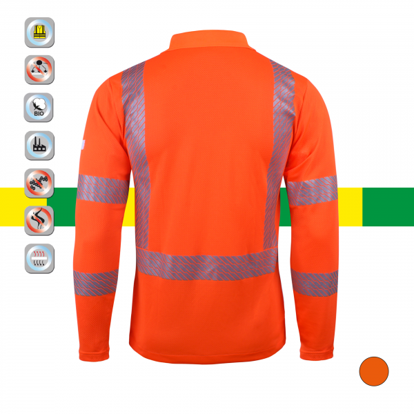 NEON_LINE  Nature Polo-Longsleeve – Bild 2