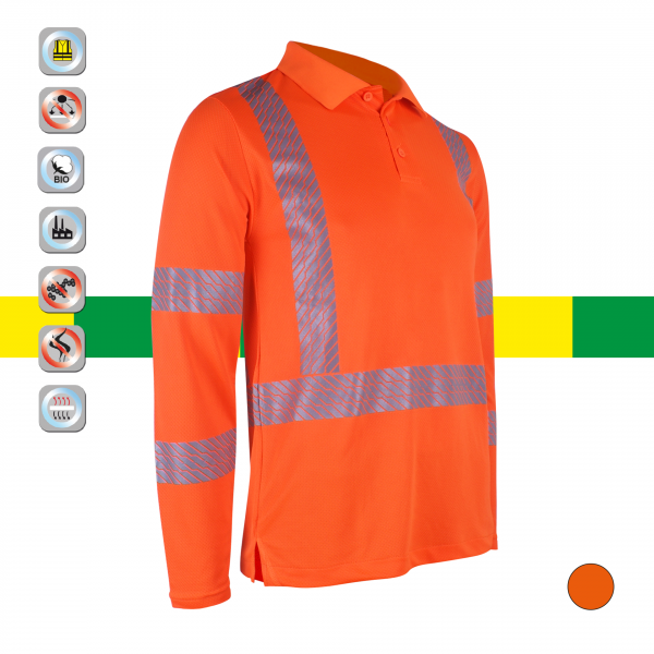 NEON_LINE  Nature Polo-Longsleeve