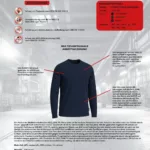 Großes Bild eines navyblauen SIMLOC RED_LINE FR Shirts vor Industrie-Kulisse. Zeigt kühlende, schützende Features und hochwertige Details.